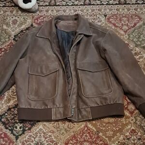 Leather Bomber Jacket